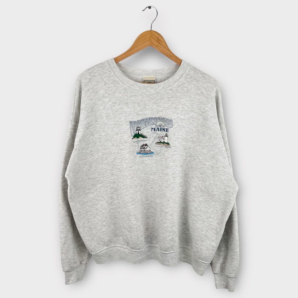 Vintage Lee Maine Lighthouse Crewneck